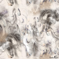 Bio Jersey Lillestoff - Wildpferde